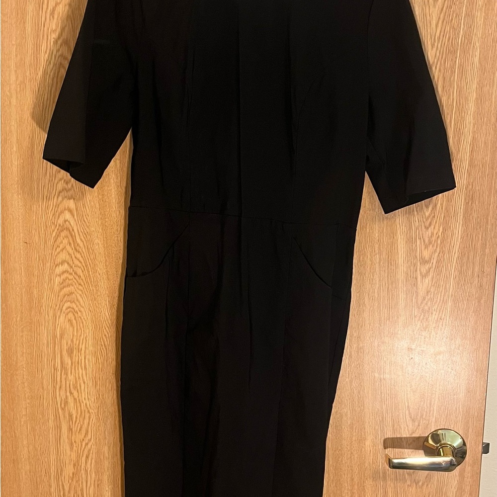 Wednesday Addams Inspired Collared Black Dress